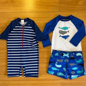 RuggedButts swimwear- 3-6 mos & Cat & Jack swim - 6-9 mos